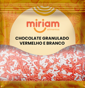 Chocolate Granulado Vermelho e Branco